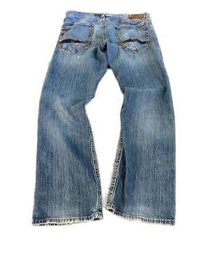 Vintage Ecko Unltd. Baggy-Fit Medium Wash Distressed Denim Jeans